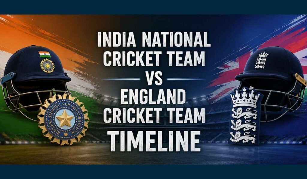 India National Cricket Team vs England Cricket Team Timeline