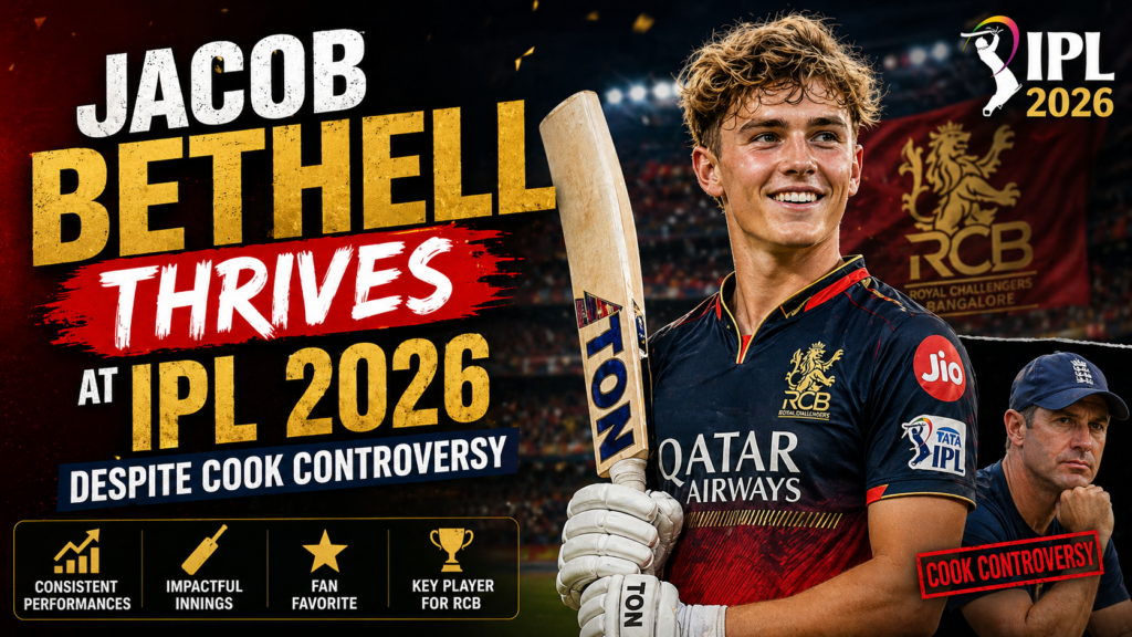 Jacob Bethell Thrives at IPL 2026 Despite Cook Controversy